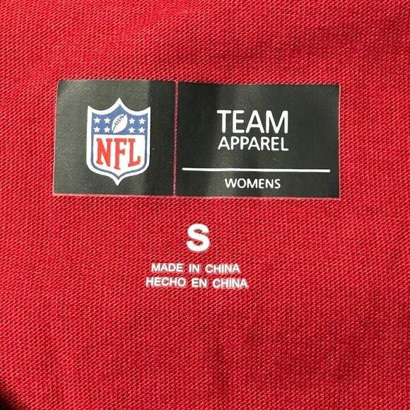 Cardinals NFL Team Apparel Short Sleeve V Neck Tee Shirt Red Women's Small NWT - Picture 7 of 9